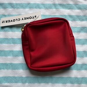 Stoney Clover Lane burgundy mini pouch